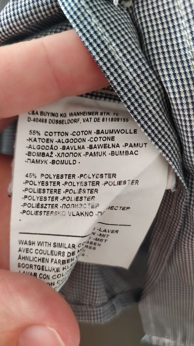 Koszula elegancka Canda w drobną kratkę 3 XL
