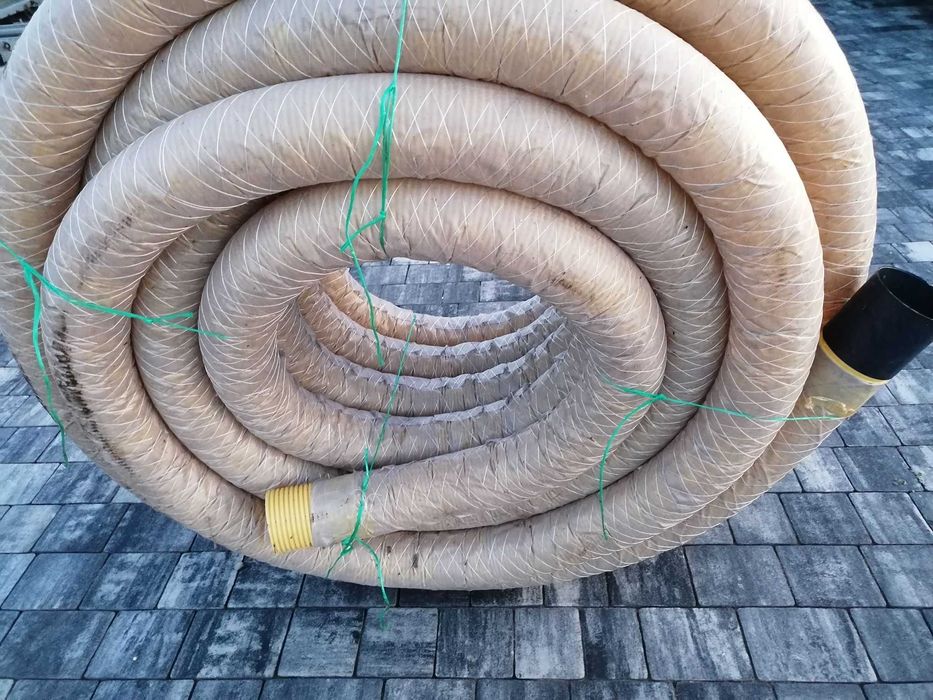 Rura drenarska 100 125 w oplocie OTULINIE perforowana DRENAŻ rury 160