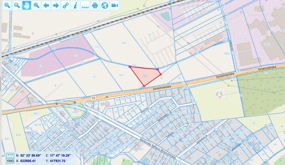 Na sprzedaż działka przemysłowa o pow. około 1,05 ha
