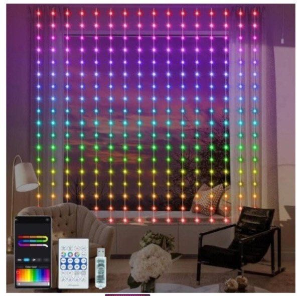 Гірлянда Smart-штора 3х3, APP Bluetooth (USB)