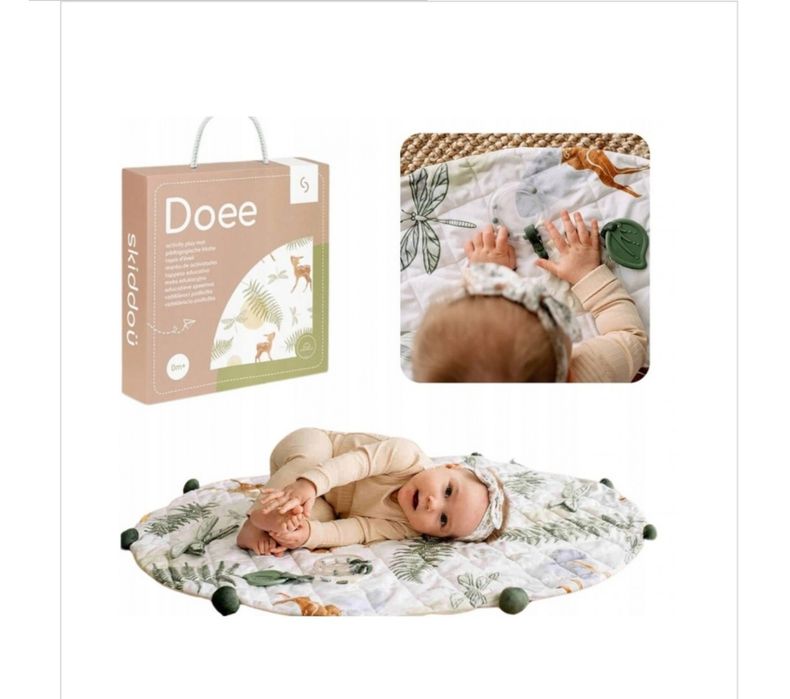 Сенсорний навчальний килимок Skiddou з помпонами