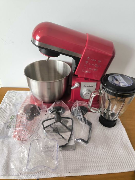 Robot de Cozinha / Processador de Alimentos SilverCrest (Modelo SKMP 1300 B3) - Vermelho