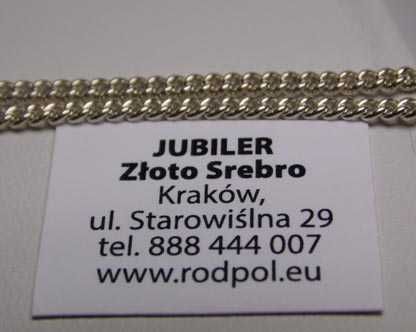 Srebrny  łańcuszek pancerka  61 cm. 1,9 mm.