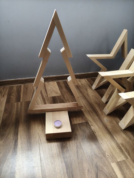 Ozdoby świąteczne wykonane z drewna