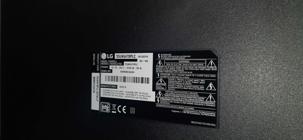 LG 55uk6470plc zasilacz, płyta główna, podświetlenie