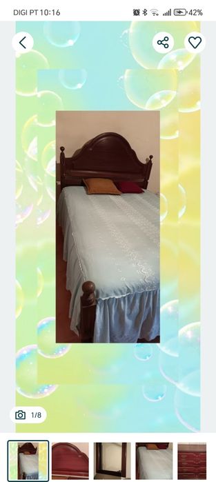 Conjunto de móveis de quarto em madeira maciça, com design clássico e