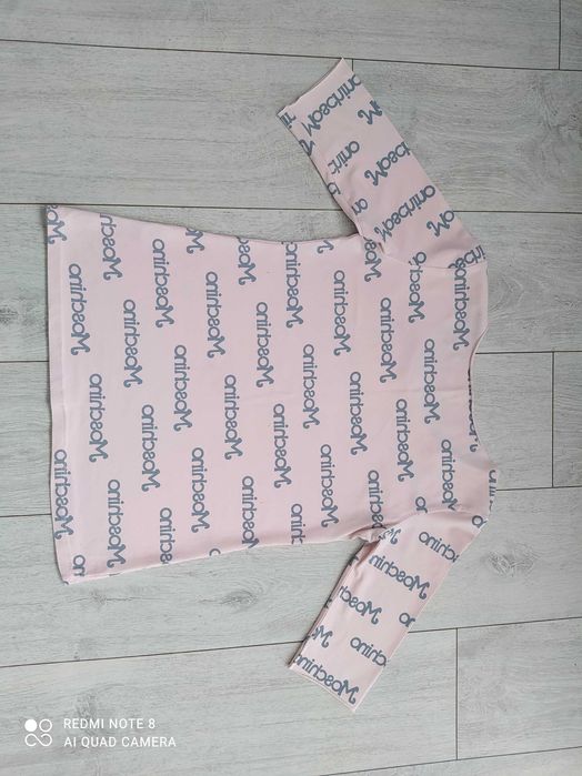 Bluzka S M 36 38 pudrowy róż Moschino