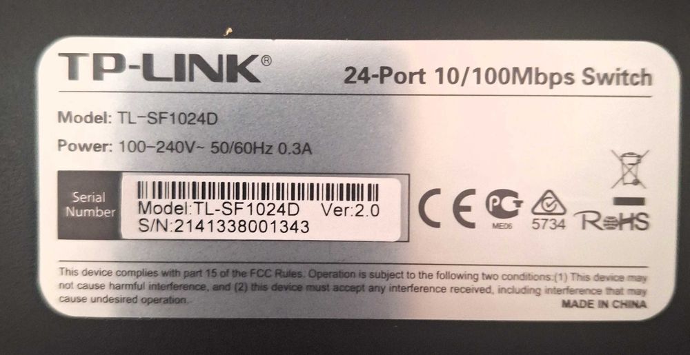 Switch TP-Link TL-SF1024D – 24 porty