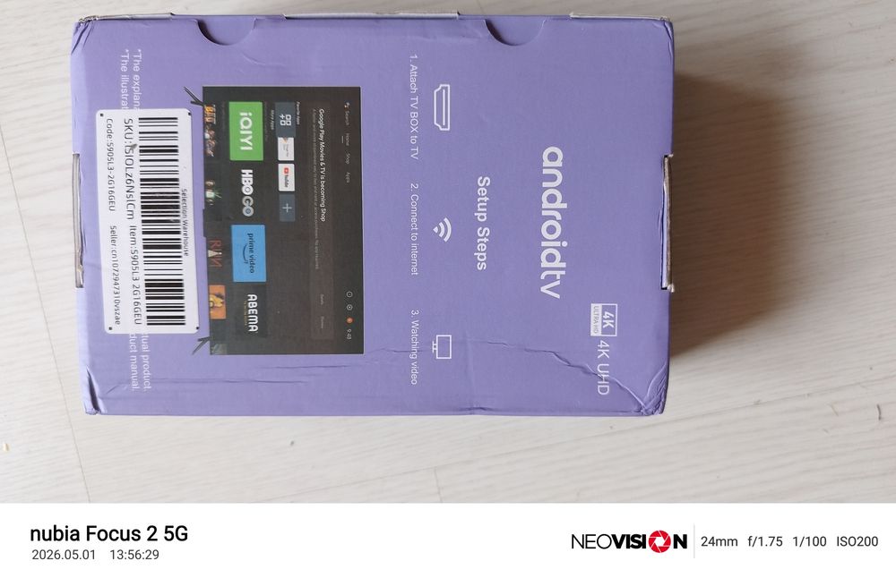 Android TV Box 4K UHD (nova na caixa)