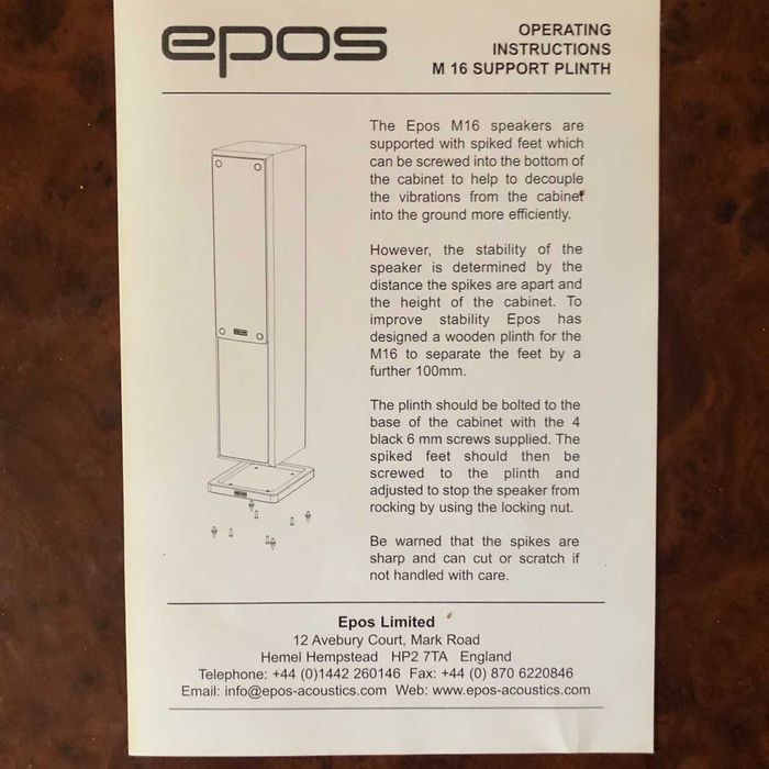 Продам Колонки EPOS M16 -Англия