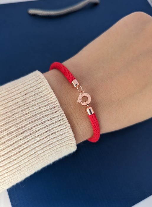 Браслет червона, чорна, бірюза  нитка булгарі. Красная нить