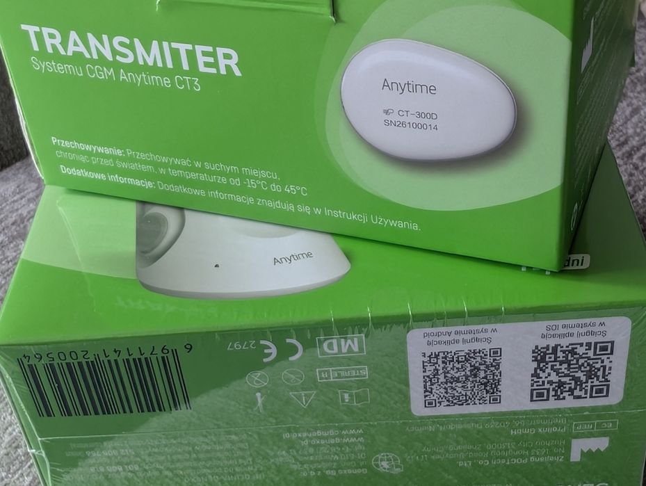 Sensor CGM Anytime CT3 + transmiter
