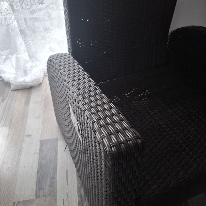 Fotel rattanowy relax duży