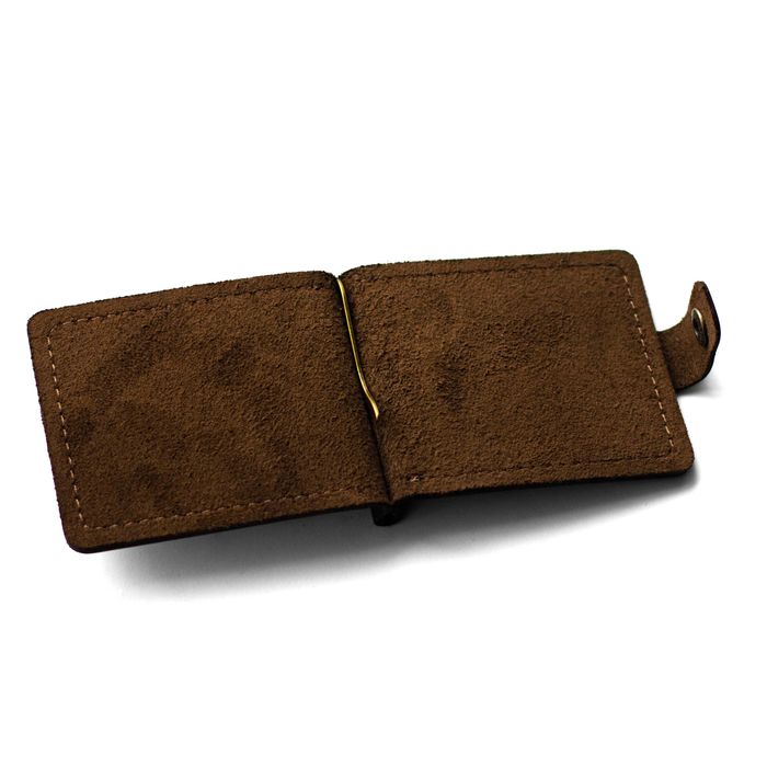 Затискач для грошей із натуральної шкіри Chill коричневий