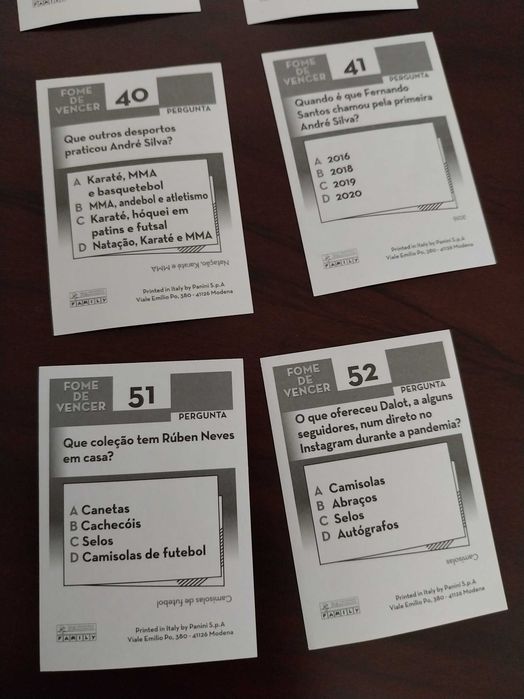 Conjunto 12 cromos da Seleção Portuguesa de Futebol (Fome de Vencer)