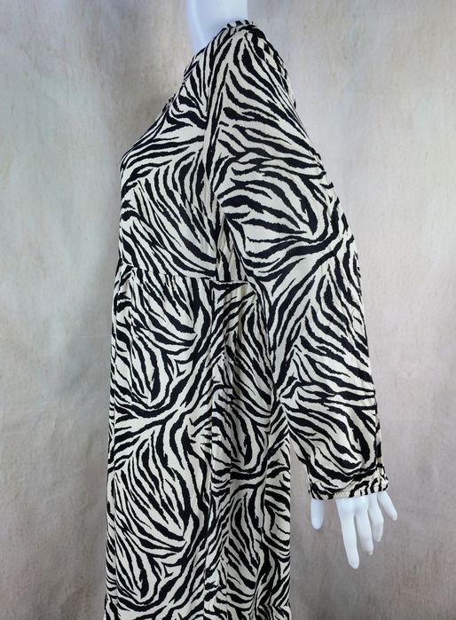 Sukienka Primark zebra midi koszulowa wiskoza EU 40 nowa