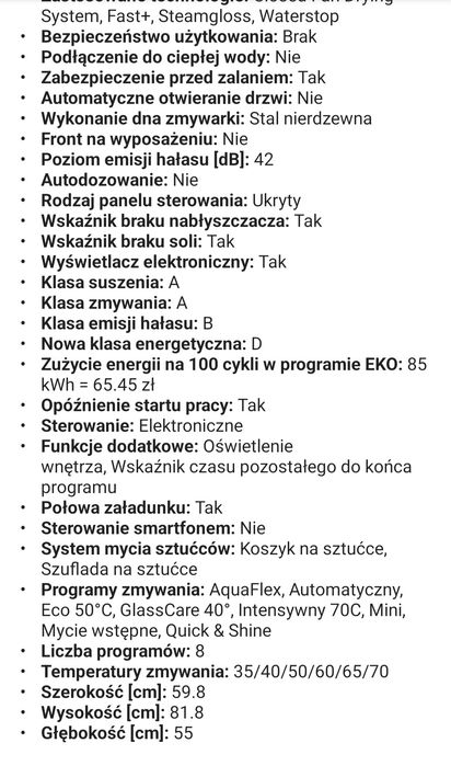 Zmywarka Beko do zabudowy