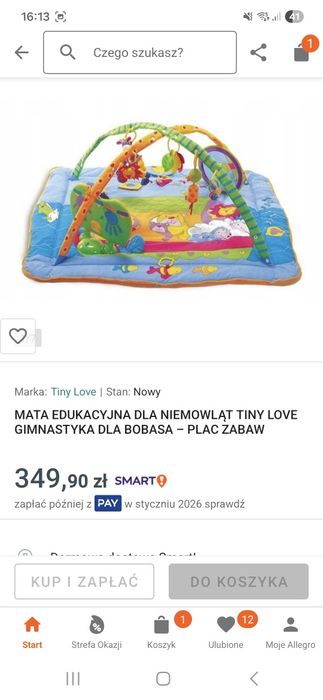 Mata edukacyjna Tiny Love dla dziecka