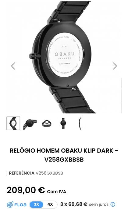 Relógio Obaku Unissexo como Novo