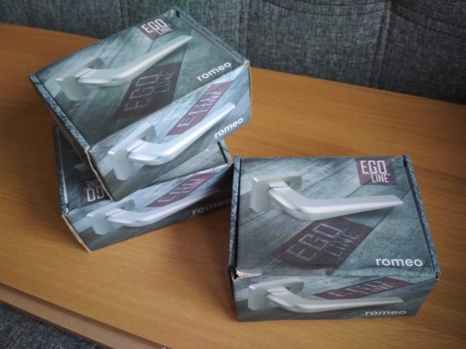 2x zestaw klamek drzwiowych Romeo - nowe, w oryginalnym opakowaniu