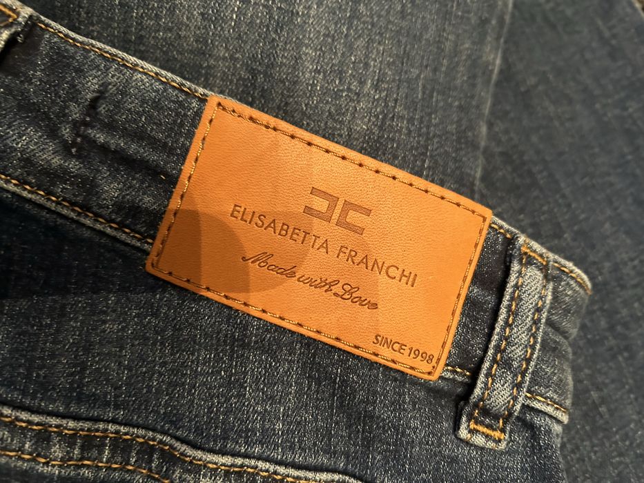 Spodnie jeans dzwony Elisabetta Franchi r.30