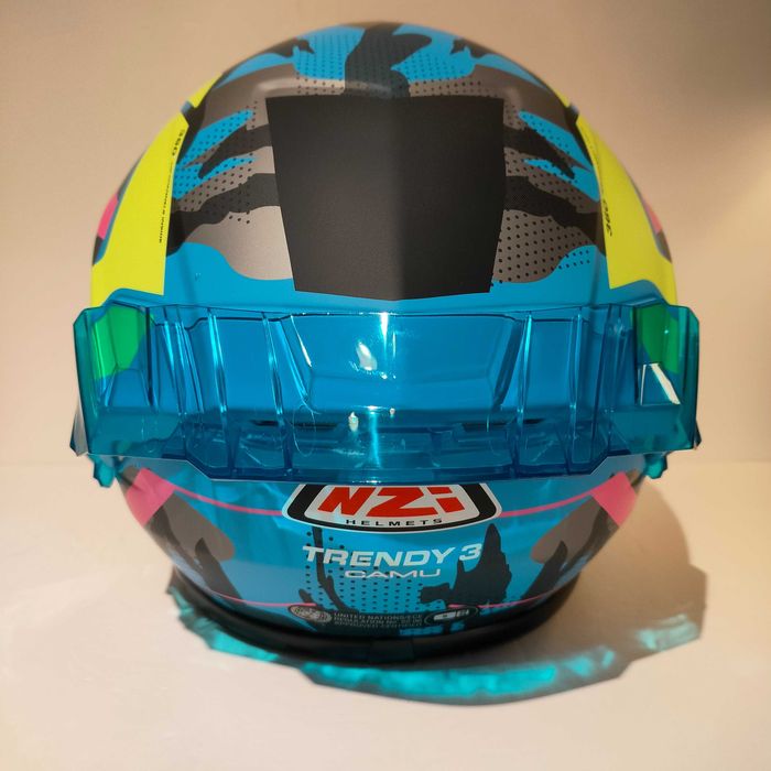 Capacete NZi Trendy 3 CAMU c/viseira escura+transparente mota novo
