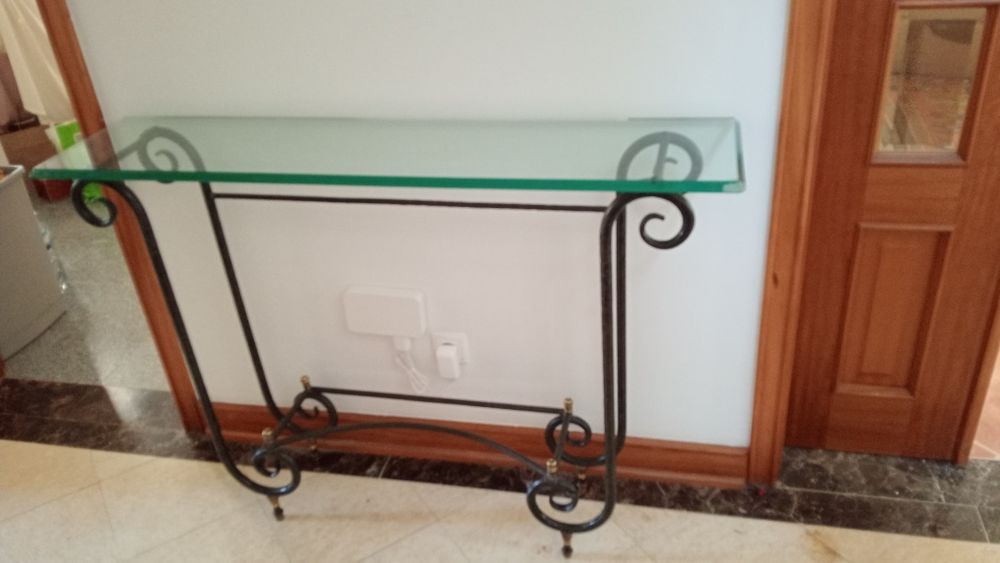 Consola Ferro e Vidro