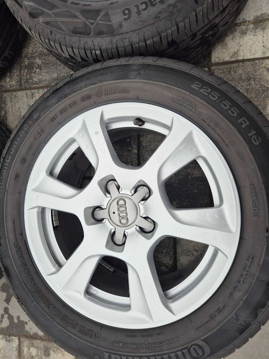 Alufelgi Audi r16 5x112 z oponami continental