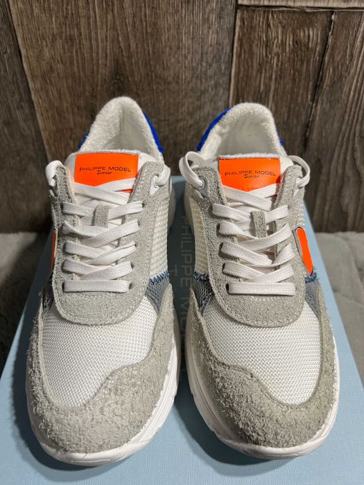 Buty skórzane sneakersy philippe model 75169 nappy dragon 37