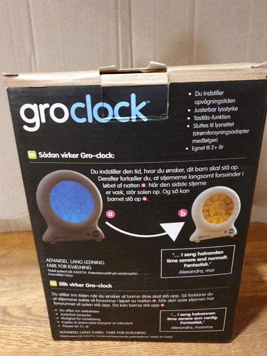 Zegar groclock do nauki snu