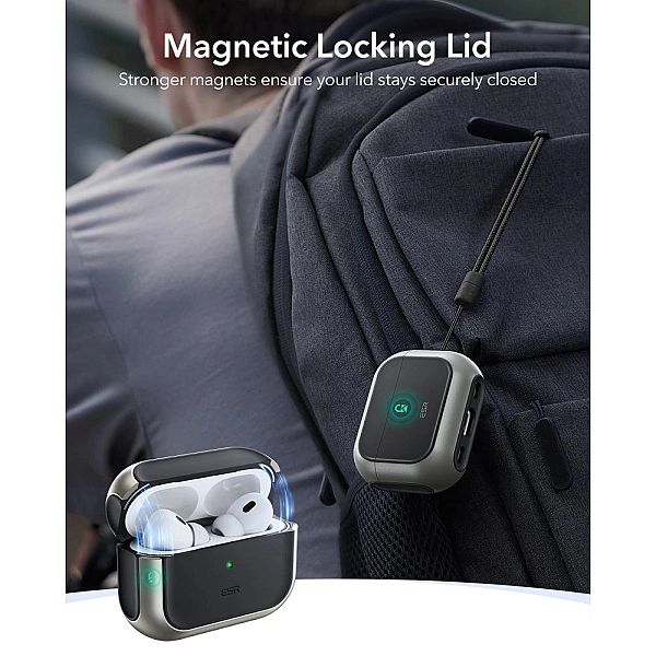 Esr Orbit Halolock Magsafe Apple Airpods Pro 3 Titanium
