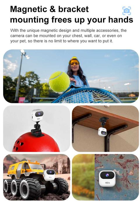 Ourlife A800 Mini szpiegowska kamera 1080P WiFi kolor czarny