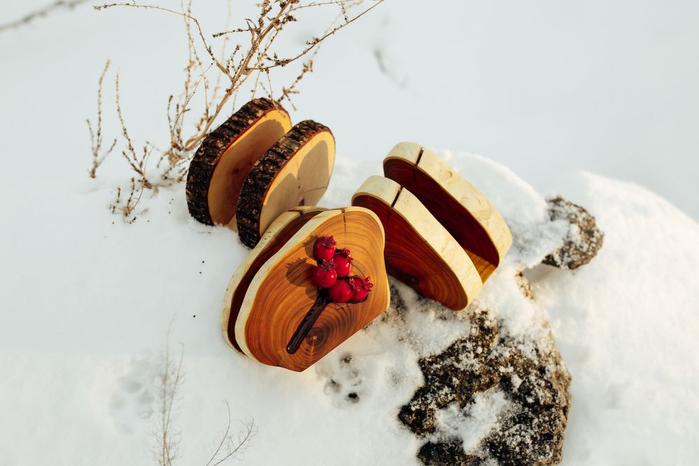 Деревʼяна серветниця, серветниця до новорічного столу, серветниця