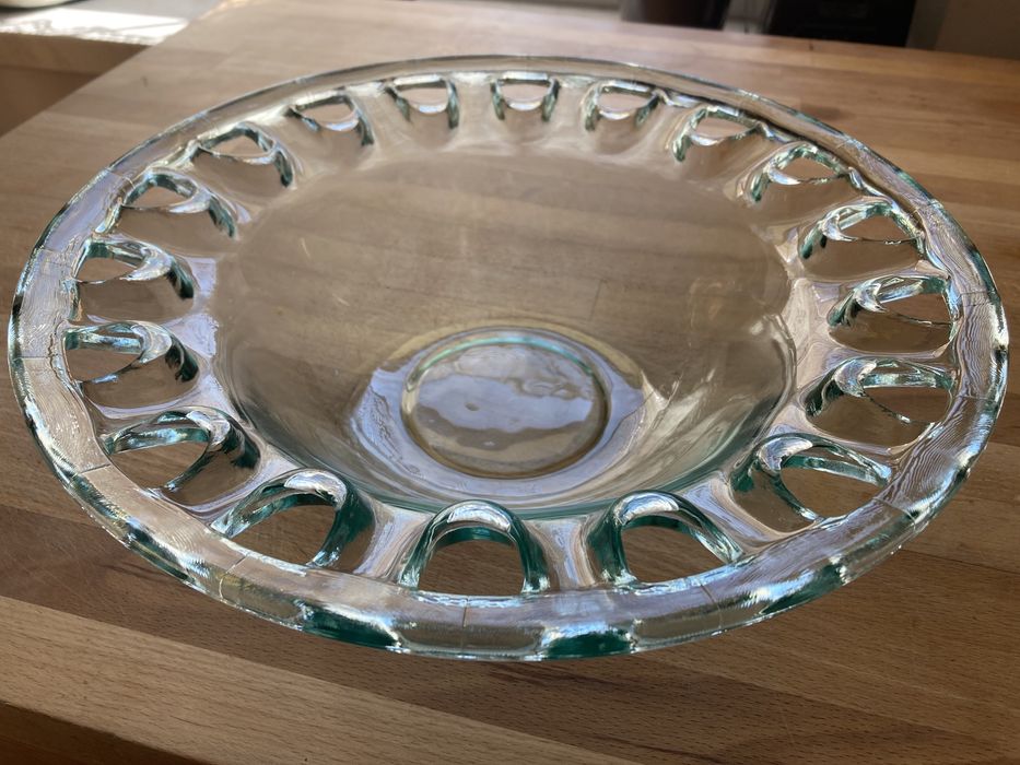 Talerz, patera, stare szkło.