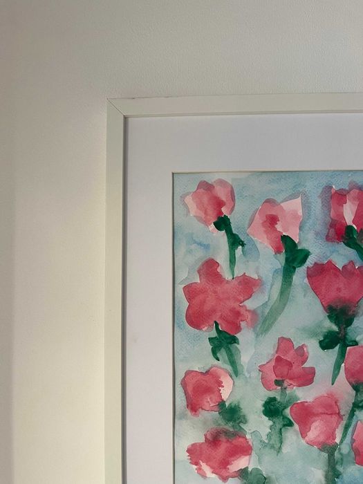 Pintura abstrata em aguarela