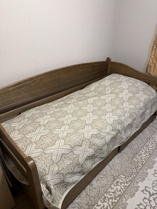 Ліжко дитяче/підліткове з масиву бука повний комплект