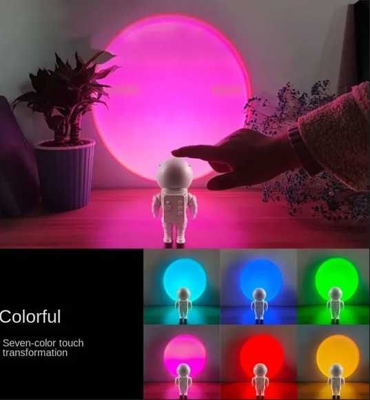 Детский светильник - проектор Астронавт SUNSET LAMP