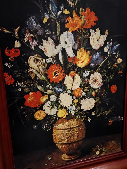Obraz "Waza z kwiatami" J.Brueghel, PRL