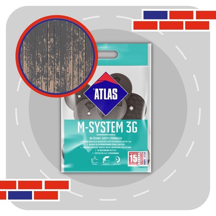 atlas m-system 3g m8/fi6,5 l100 bx ściana sufit