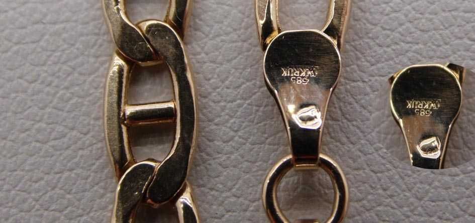 W.Kruk złota bransoletka wzór Gucci 19 cm. 4,6 mm.