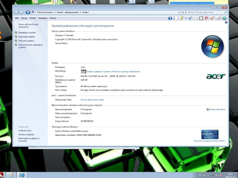 Płyta Asus P5KPL-VM + 4 GB Ram