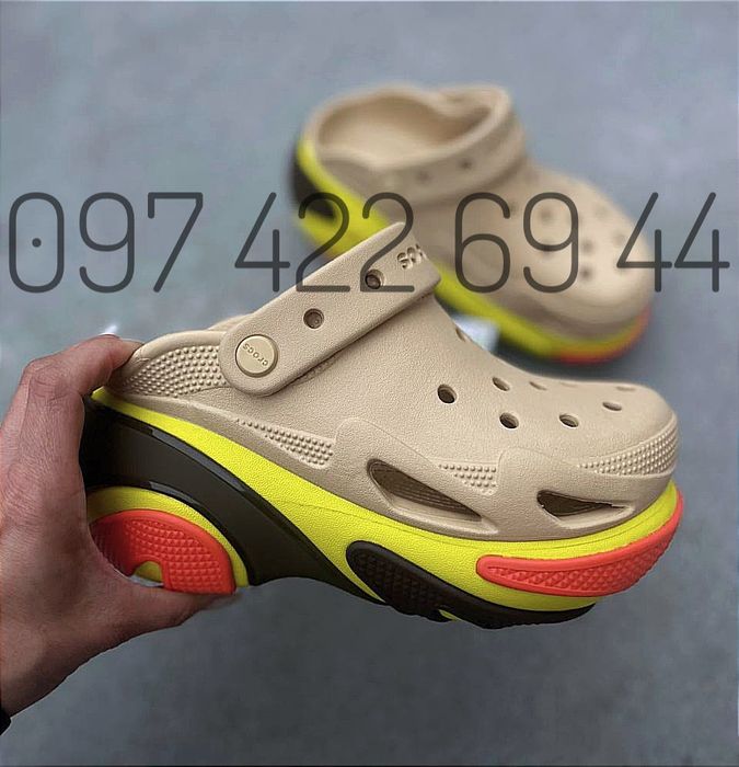 Жіночі сабо на платформі Crocs Bubble Crush Clog крокси Новинка літа