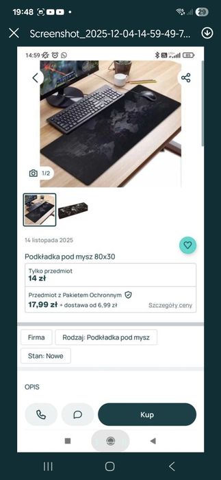 Zestaw zakupowy hafty podkładka