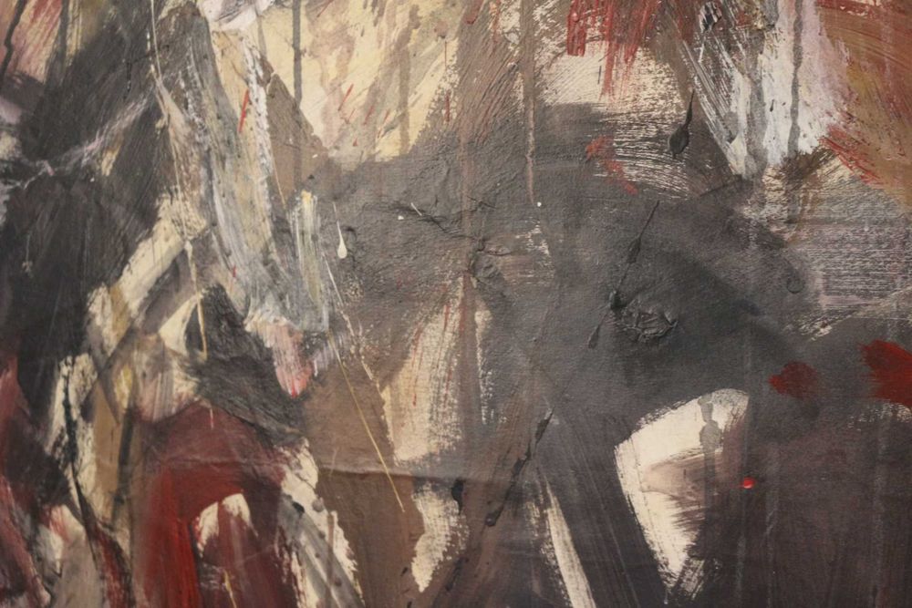 Artur Bual (1926 a 1999) Original Acrílico s tela Certificado 94x64 cm