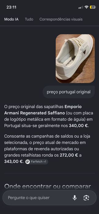 Sapatilhas Empório Armani