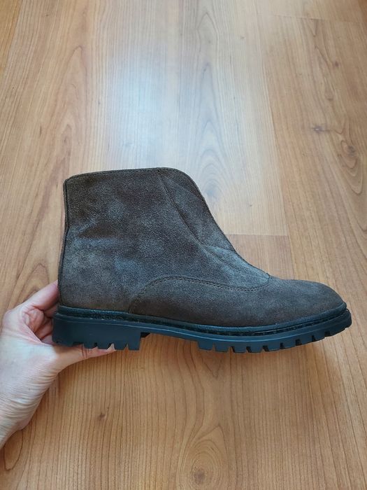 Замшеві ботинки челсі р. 40, черевики натуральна замша стан нових