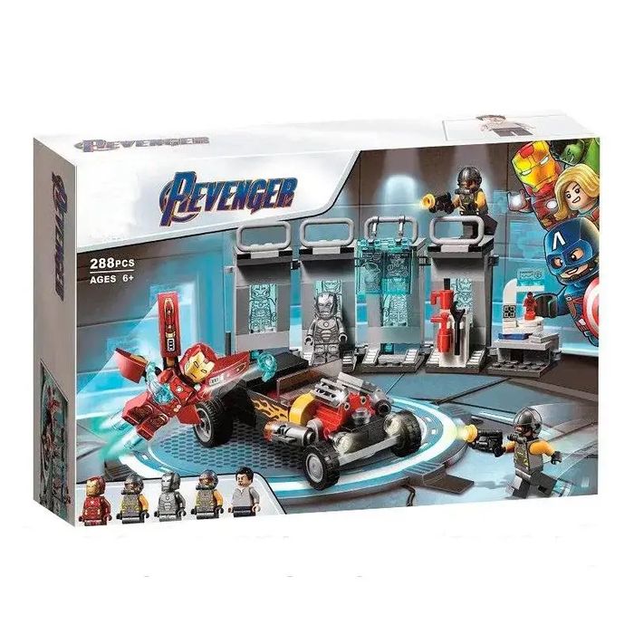 Конструктор Мстители Avenger Лаборатория Железного человека/288 детали