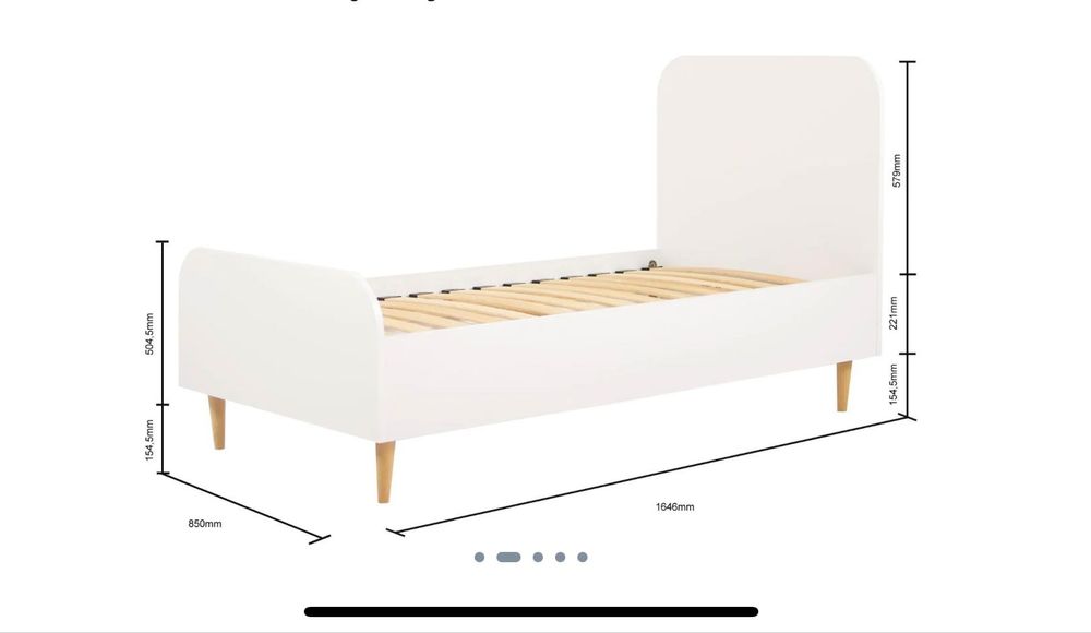 Łóżko dziecięce 160x80 na dębowych nóżkach