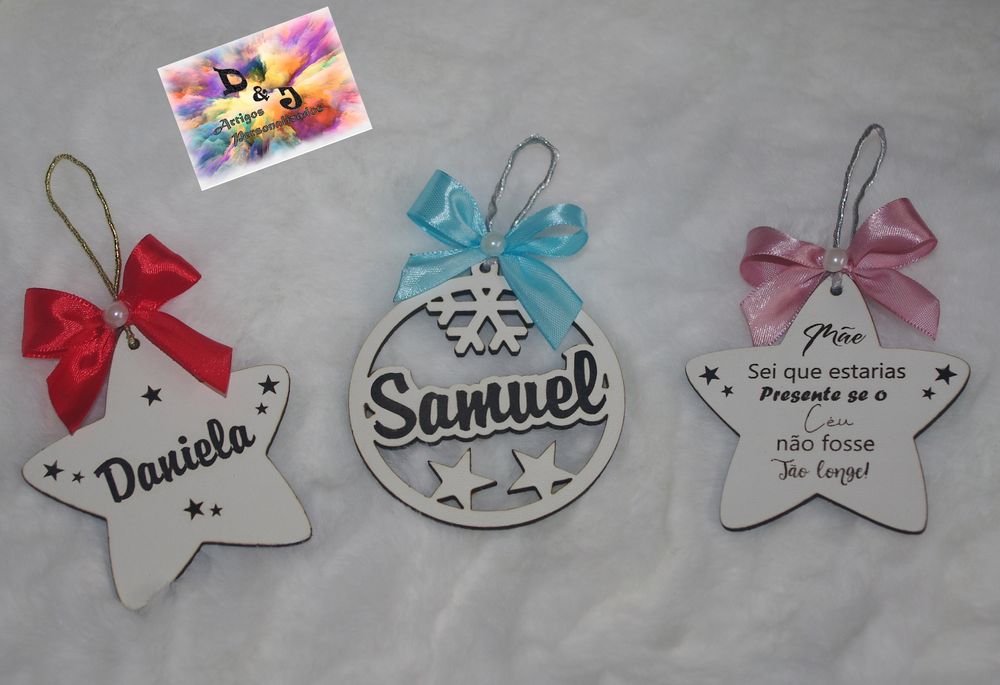 Bolas de natal em mdf