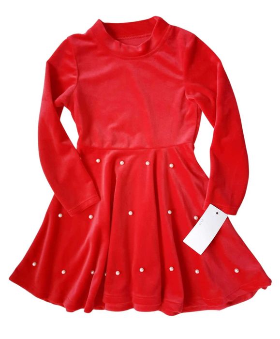 Welurowa nowa sukienka 104 cm WYPRZEDAŻ